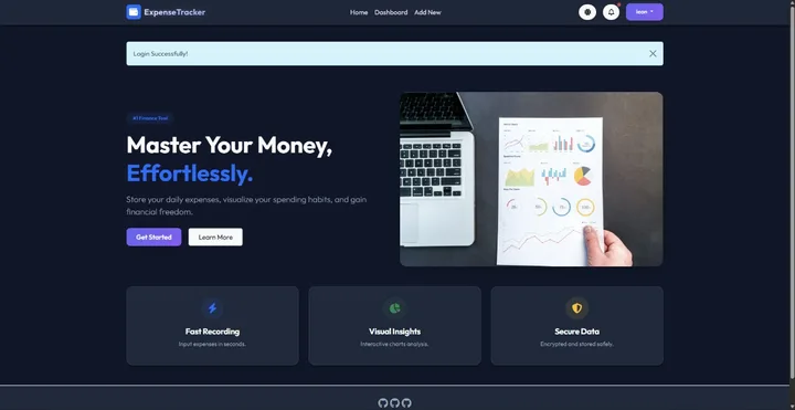 Screenshot of Expense Tracker